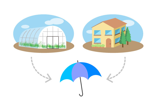 ビニールハウス・断熱シートの傘